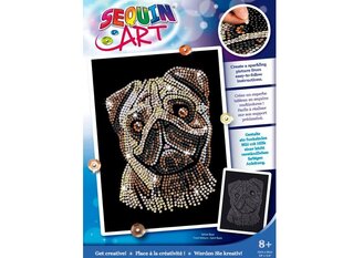 Teemantmosaiik Sequin Art Pug, 25 x 34 cm hind ja info | Teemantmaalid, teemanttikandid | kaup24.ee
