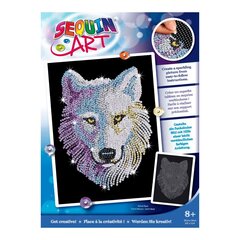 Teemantmosaiik Sequin Art Snow Wolf, 25 x 34 cm hind ja info | Teemantmaalid, teemanttikandid | kaup24.ee