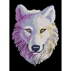 Teemantmosaiik Sequin Art Snow Wolf, 25 x 34 cm hind ja info | Teemantmaalid, teemanttikandid | kaup24.ee