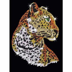 Teemantmosaiik Sequin Art Leopard, 25 x 34 cm hind ja info | Teemantmaalid, teemanttikandid | kaup24.ee