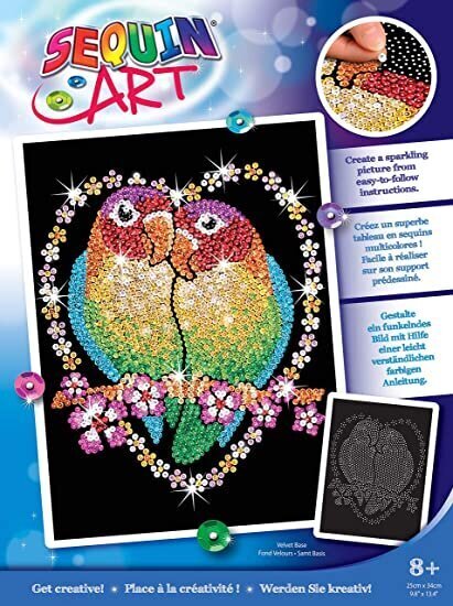 Teemantmosaiik Sequin Art Love Birds, 25 x 34 cm hind ja info | Teemantmaalid, teemanttikandid | kaup24.ee