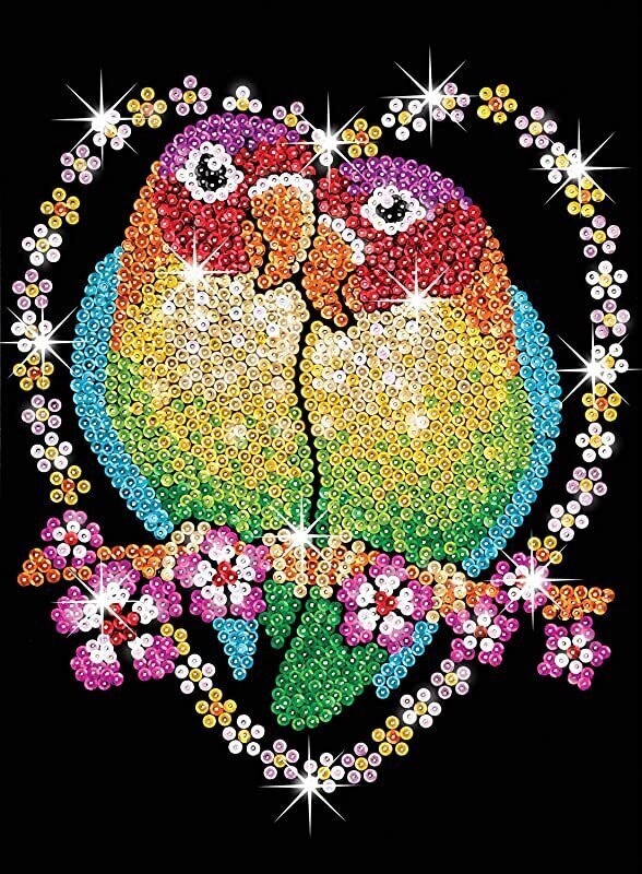 Teemantmosaiik Sequin Art Love Birds, 25 x 34 cm hind ja info | Teemantmaalid, teemanttikandid | kaup24.ee