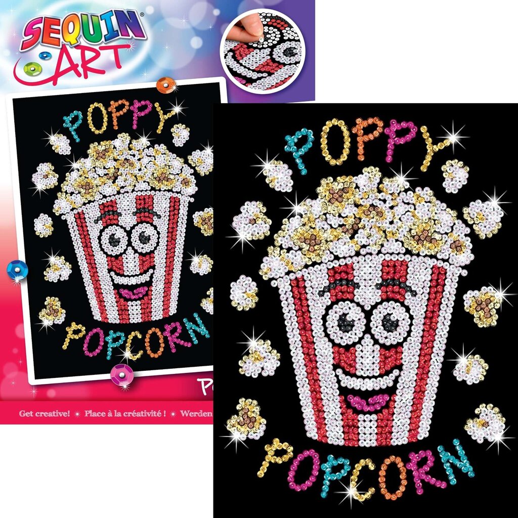 Teemantmosaiik Sequin Art Poppy Popcorn, 25 x 34 cm цена и информация | Teemantmaalid, teemanttikandid | kaup24.ee