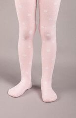 Laste sukkpüksid B403 roosa-valged mummud цена и информация | Носки, колготки для девочек | kaup24.ee
