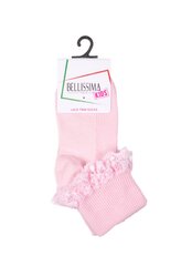 Tüdrukute sokid pitsiga B511 roosa цена и информация | Носки, колготки для девочек | kaup24.ee