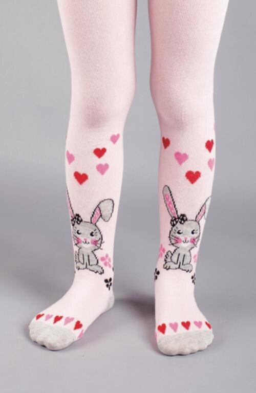 Laste sukkpüksid B404 roosa-jänku цена и информация | Tüdrukute sukkpüksid ja sokid | kaup24.ee