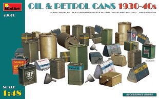 Liimitav mudel MiniArt 49006 Oil & Petrol Cans 1930-40s 1/48 hind ja info | Liimitavad mudelid | kaup24.ee