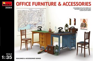 Liimitav mudel MiniArt 35564 Office Furniture & Accessories 1/35 цена и информация | Склеиваемые модели | kaup24.ee