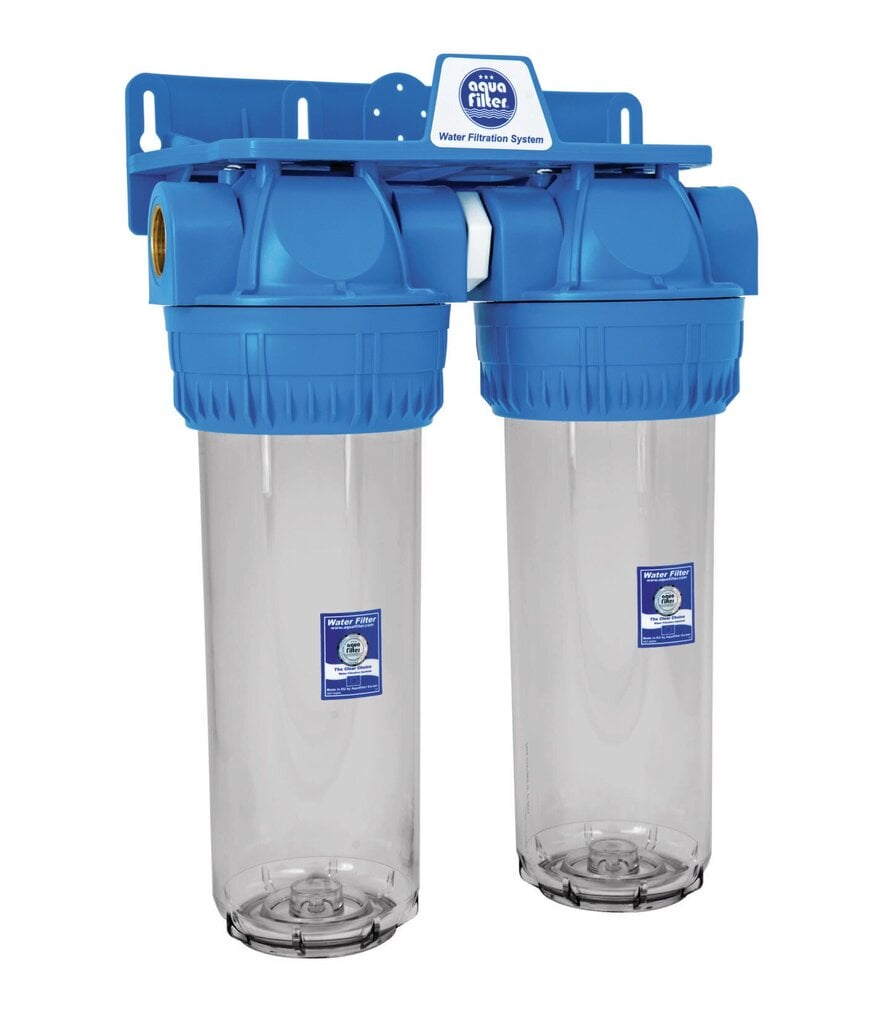 10” külma vee filtrikomplekt Aquafilter seeria FHPRCL-3B-TWIN hind ja info | Veefiltrid | kaup24.ee