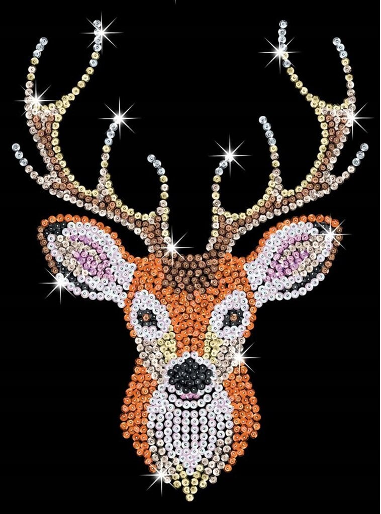 Teemantmosaiik Sequin Art Stag Head, 25 x 34 cm цена и информация | Teemantmaalid, teemanttikandid | kaup24.ee