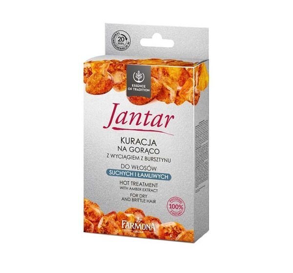 Komplekt kuivadele ja kahjustatud juustele Farmona Jantar Hot Treatment With Amber Extract 37 ml цена и информация | Maskid, õlid, seerumid | kaup24.ee