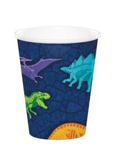 Pabertopsid dinosaurustega, 250 ml (16 tk.) hind ja info | Ühekordsed nõud | kaup24.ee