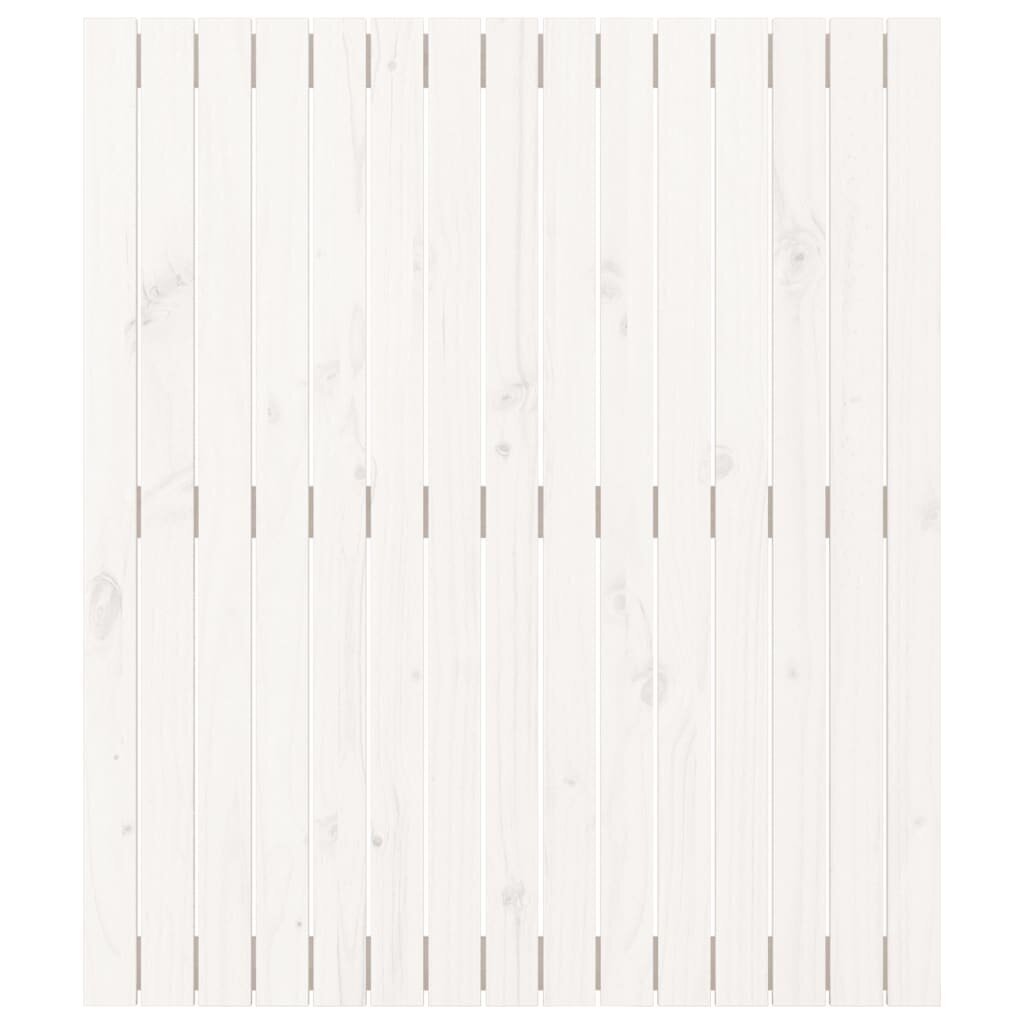 vidaXL seinale kinnitatav voodipeats, valge, 95,5x3x110 cm, männipuit hind ja info | Voodid | kaup24.ee