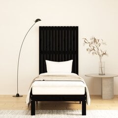 vidaXL seinale kinnitatav voodipeats, must, 82,5x3x110 cm, männipuit hind ja info | Voodid | kaup24.ee