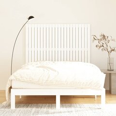 vidaXL seinale kinnitatav voodipeats, valge, 140x3x110 cm, männipuit hind ja info | Voodid | kaup24.ee