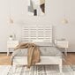 vidaXL seinale kinnitatav voodipeats, valge, 106x3x63 cm, männipuit hind ja info | Voodid | kaup24.ee