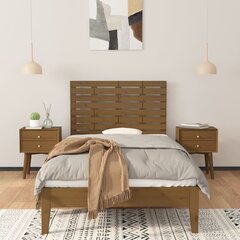vidaXL seinale kinnitatav voodipeats, meepruun, 106x3x63 cm, männipuit hind ja info | Voodid | kaup24.ee