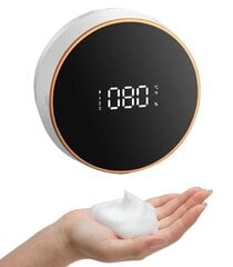 Seinale paigaldatav automaatne LED seebi dosaator temperatuurianduri ja 3 taseme vahuga, 300 ml цена и информация | Аксессуары для ванной комнаты | kaup24.ee