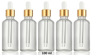 5 tk pipettidega 100 ml klaaspudelite komplekt hind ja info | Meigikotid, lauapeeglid | kaup24.ee