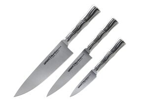 Samura Bamboo набор ножей, 3 части цена и информация | Подставка для ножей Tescoma Woody, 21 см | kaup24.ee