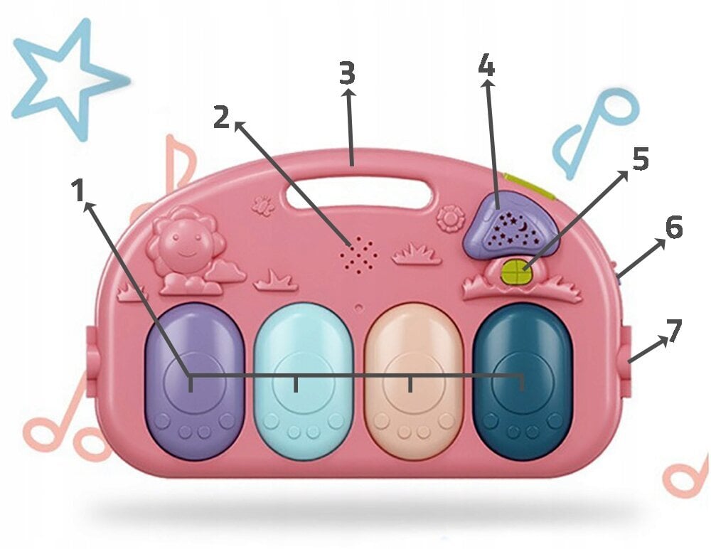 Laste õppematt klaveri ja mänguasjadega vanuses 0 kuni 36 kuud цена и информация | Tegelustekid | kaup24.ee