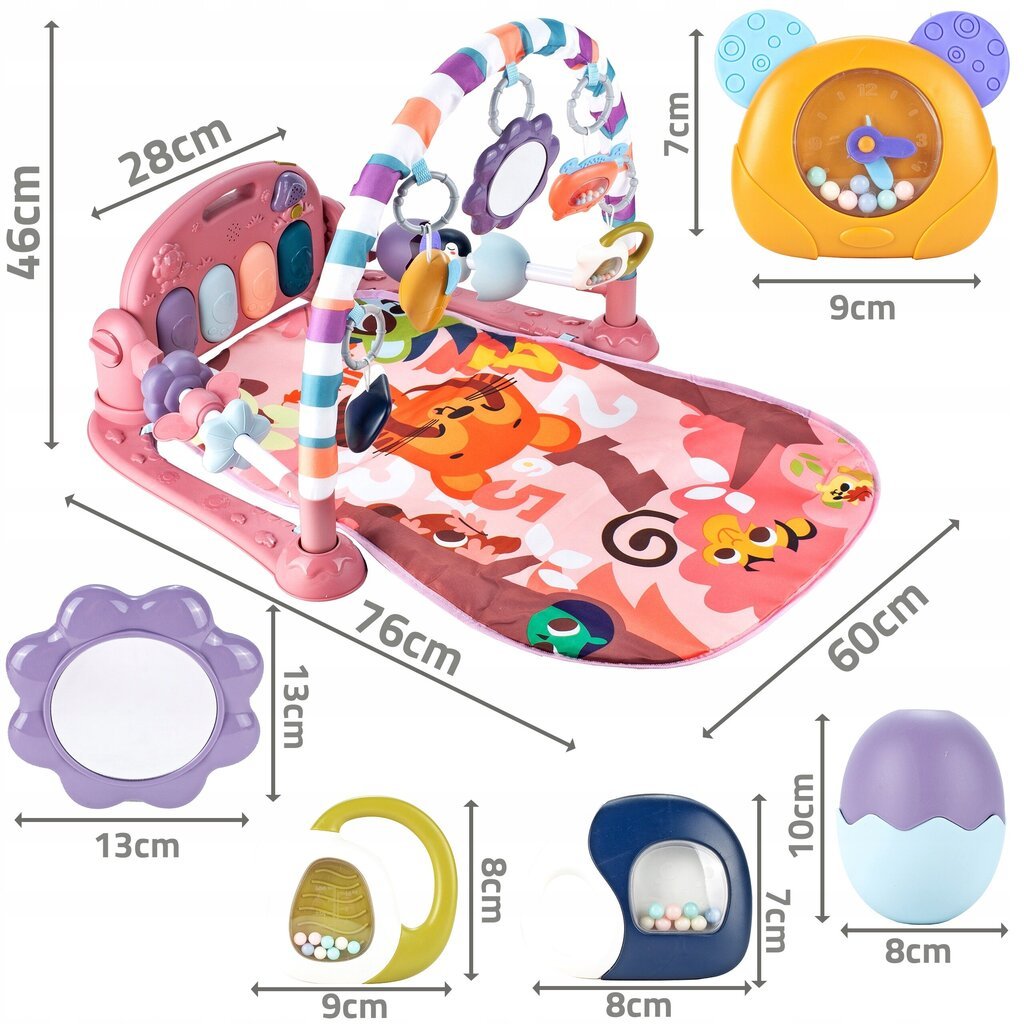 Laste õppematt klaveri ja mänguasjadega vanuses 0 kuni 36 kuud цена и информация | Tegelustekid | kaup24.ee