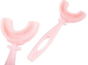 U-образная детская силиконовая зубная щетка, розовая цена и информация | Для ухода за зубами | kaup24.ee