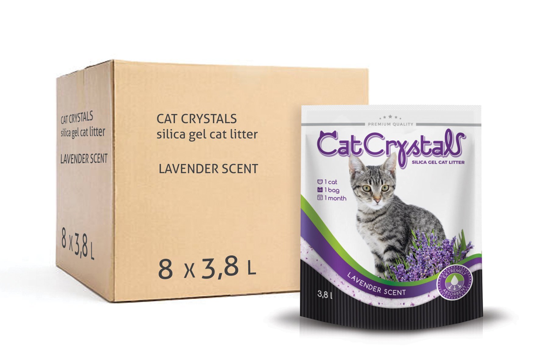 Гель для кошек. Crystal Cat. To кошка Crystal белая.