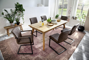 Комплект 4-х стульев Kian B-B, коричневый цена и информация | Стулья для кухни и столовой | kaup24.ee