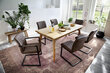 4 tooli komplekt Kian B, pruun цена и информация | Söögilaua toolid, köögitoolid | kaup24.ee