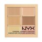 Korrigeeriv näopalett Nyx Professional Makeup Conceal Correct Contour, 3CP01 Light, 6 x 1.5 g цена и информация | Jumestuskreemid, puudrid | kaup24.ee