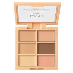 Korrigeeriv näopalett Nyx Professional Makeup Conceal Correct Contour, 3CP01 Light, 6 x 1.5 g цена и информация | Пудры, базы под макияж | kaup24.ee