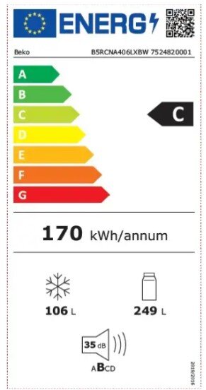 Beko B5RCNA406LXBW hind ja info | Külmkapid | kaup24.ee