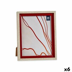 Fotoraam Kristall Punane Puit Pruun Plastmass (24 x 2 x 29 cm) (6 tk) hind ja info | Pildiraamid | kaup24.ee