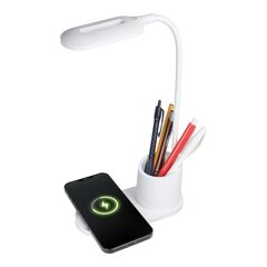 Настольная LED лампа с беспроводной зарядкой (wirelles charger), черная цена и информация | Настольная лампа | kaup24.ee