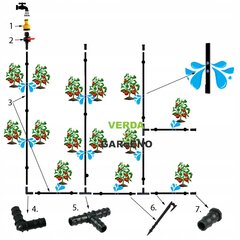 Комплект системы орошения XXL - 100м 80шт. цена и информация | Оборудование для полива | kaup24.ee