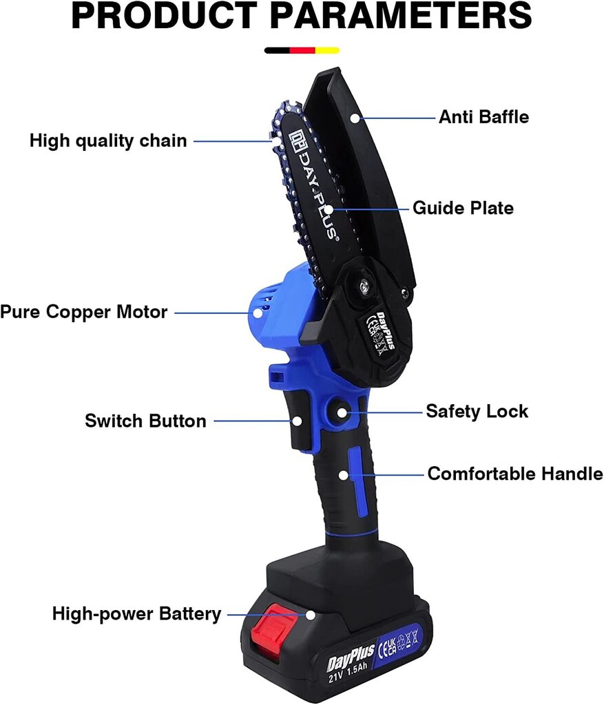 Võimas Dayplus miniketassaag hind ja info | Kettsaed, mootorsaed | kaup24.ee