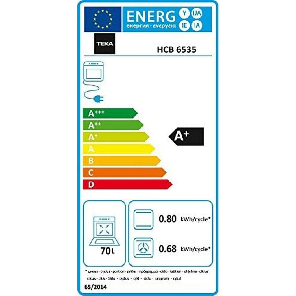 Ahi Teka HCB6535 70 L 2615W A+ Must Roostevaba teras hind ja info | Ahjud | kaup24.ee