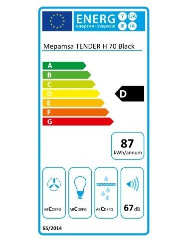 Traditsiooniline õhupuhasti Mepamsa TENDER H 70 cm 705 m3/h 44 dB 800W C hind ja info | Õhupuhastid | kaup24.ee