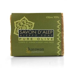 Оливковое мыло Aleppo ручной работы Karawan Authentic, 200 г цена и информация | Karawan Authentic Духи, косметика | kaup24.ee