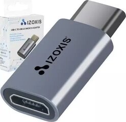 Адаптер Izoxis OTG Micro USB 2.0 USB Type-C цена и информация | Адаптеры и USB-hub | kaup24.ee