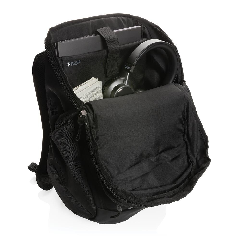 Sülearvuti seljakott Swiss Peak Aware™ 15.6", 19L, must цена и информация | Spordikotid, seljakotid | kaup24.ee