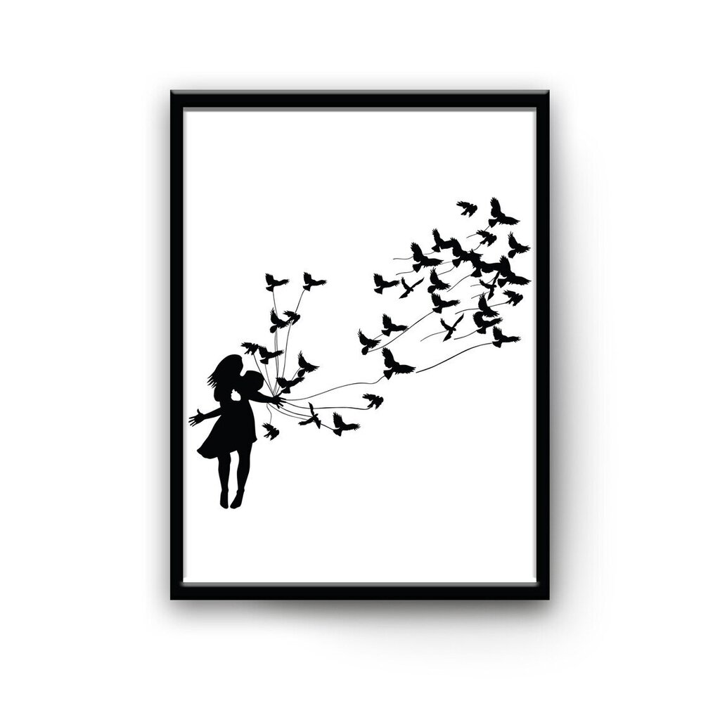 Seinaplakat Banksy Kiss Graffiti Poster lindudega – 45 x 32 cm цена и информация | Seinapildid | kaup24.ee