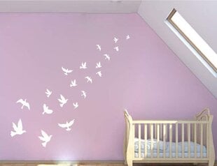 Vinüülist seinakleebis White Flying Birds Sisekujundus - 25 x 20 cm hind ja info | Seinakleebised | kaup24.ee