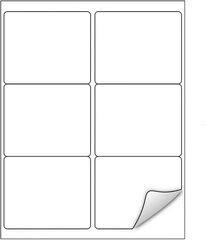 Виниловые наклейки Белые прямоугольники Стикеры Этикетки для печати - 1 лист (6 шт.) цена и информация | Канцелярские товары | kaup24.ee