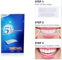 Полоски для отбеливания зубов 5D отбеливающие 14шт/7 пар цена и информация | Для ухода за зубами | kaup24.ee
