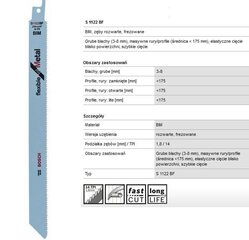 BOSCH saag, S1122BF 225mm metall/5 tk. hind ja info | Elektrilised saed, mootorsaed ja tarvikud | kaup24.ee