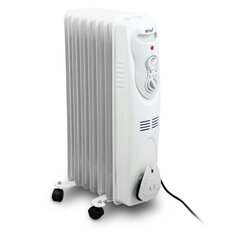 Электрический масляный радиатор 1500Вт Белый 7 ребер L BITUXX цена и информация | Грелки | kaup24.ee