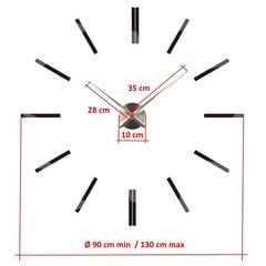 JULMAN Очень большие настенные часы - стрелки T4311S цена и информация | Часы | kaup24.ee