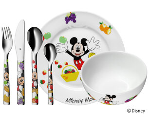 Laste sööginõude komplekt Mickey Mouse 6-osaline WMF цена и информация | Посуда, тарелки, обеденные сервизы | kaup24.ee